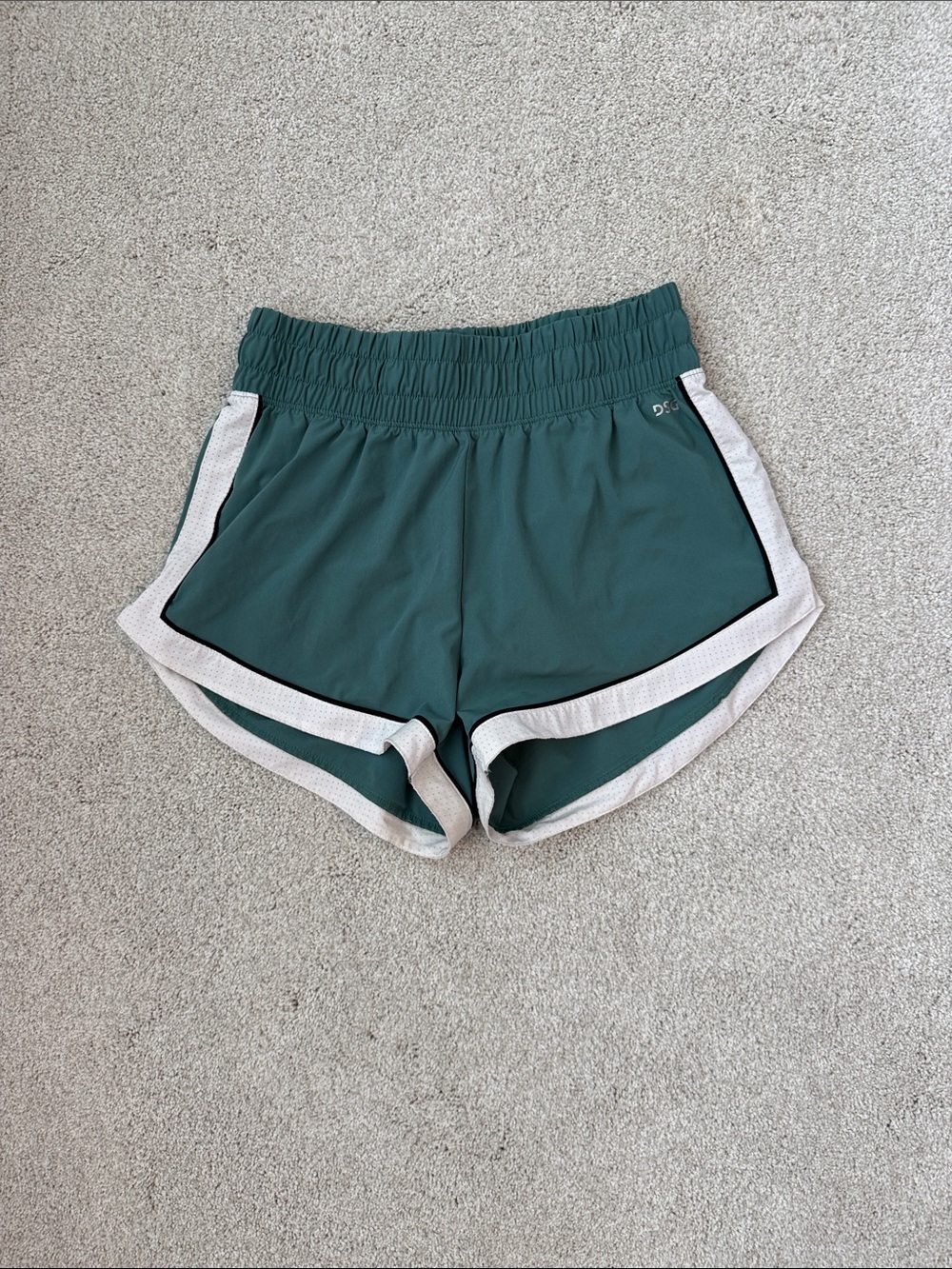 DSG Women's Athletic Shorts in Teal with White Trim